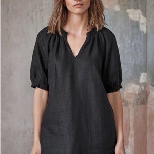 Garnet Hill Amelia Linen Dress Size 12